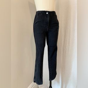 Rachel Comey Long Western Jeans Size 4- Black Denim with Tapered Hem